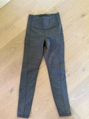 Athleta Heather Charcoal Mid-Rise Leggings